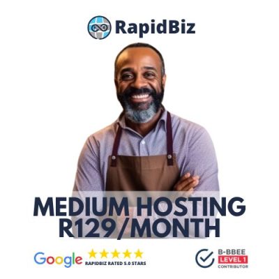 Medium Web Hosting R129 Month